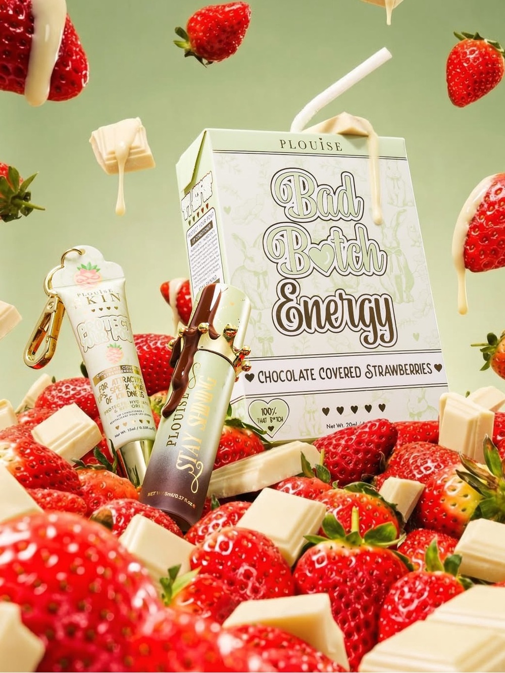 P. Louise Bad B*tch Energy Lip Oil & Balm Conditioner Duo Chocolate Covered Set